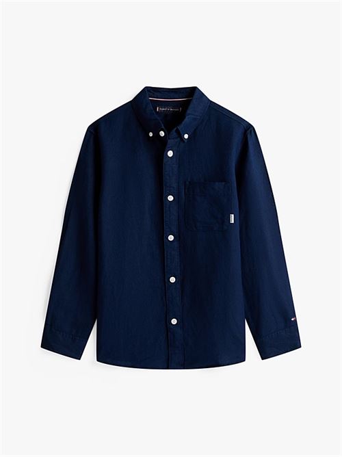 linen blend relaxed shirt TOMMY HILFIGER | KB0KB09550C1G